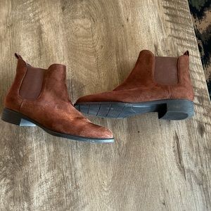 Ankle boots brown suede 7.5